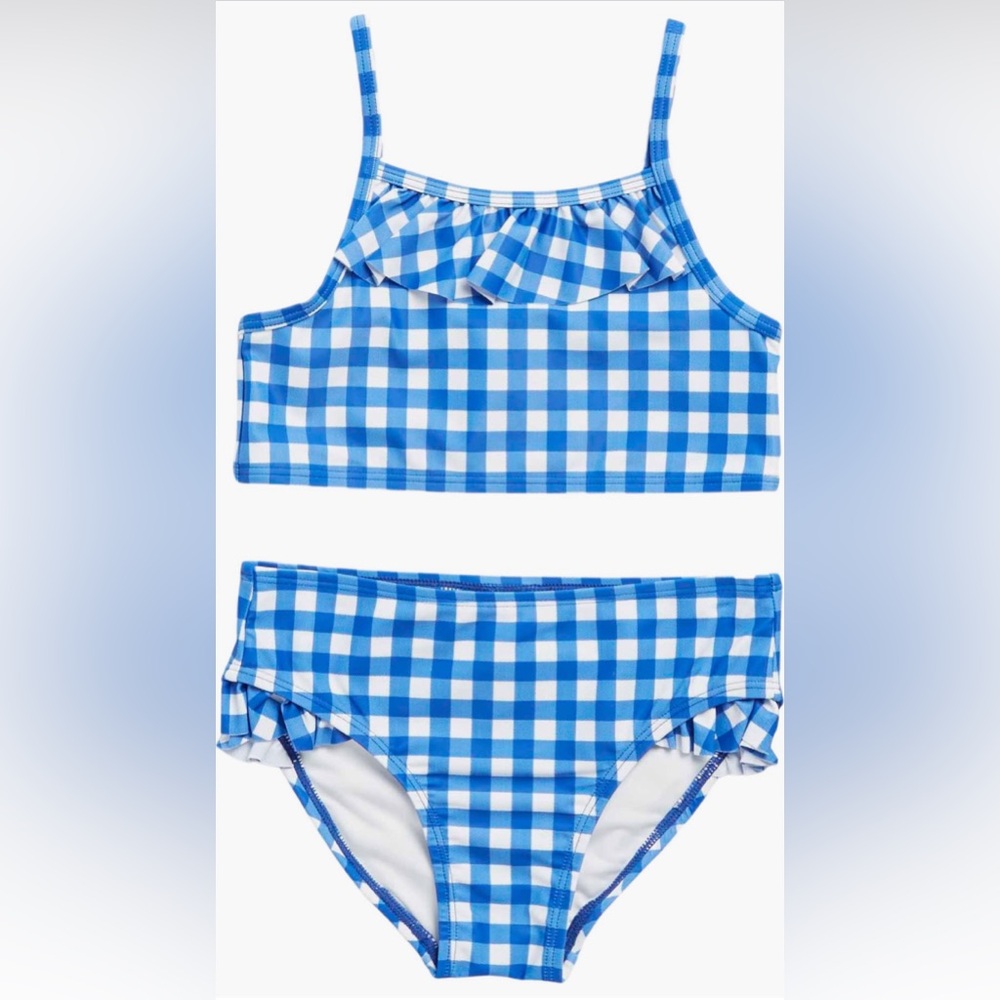 Harper Canyon Ruffle Gingham Print 2-piece Swimsuit